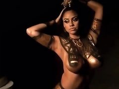 XHamster Ebony Cos Play Model Cleopatra Body Paint Free Porn 23