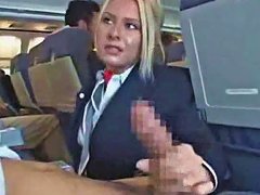 AlphaPorno Stewardess Sucking Cock On A Plane